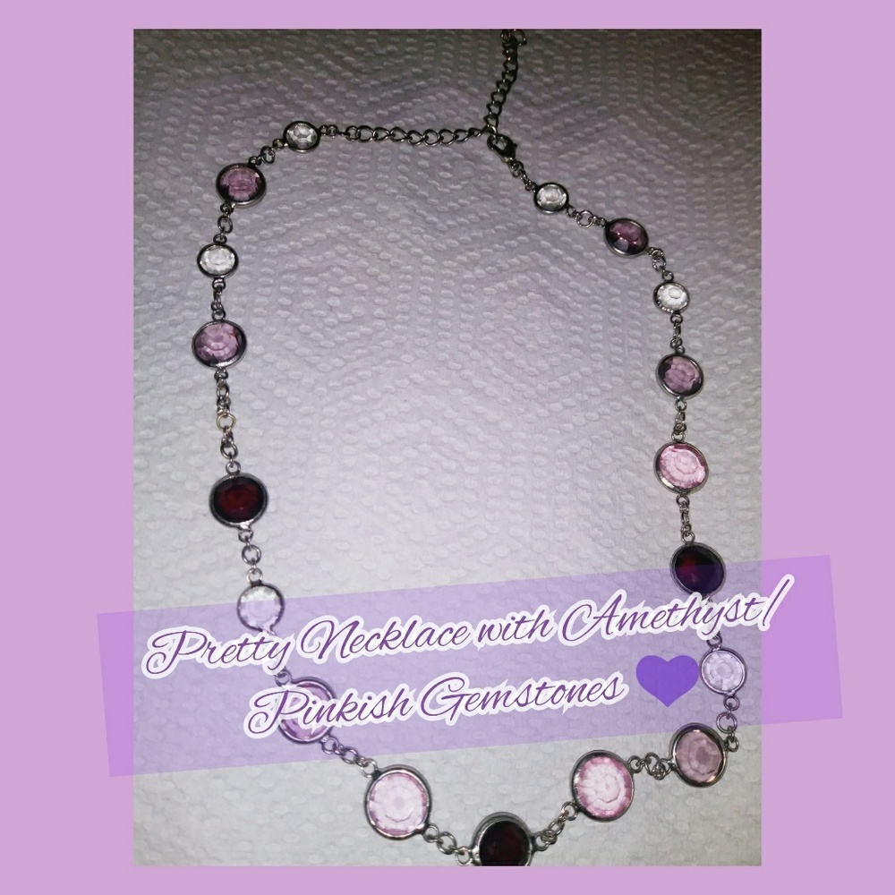 Pretty Gemstone Necklace 💜